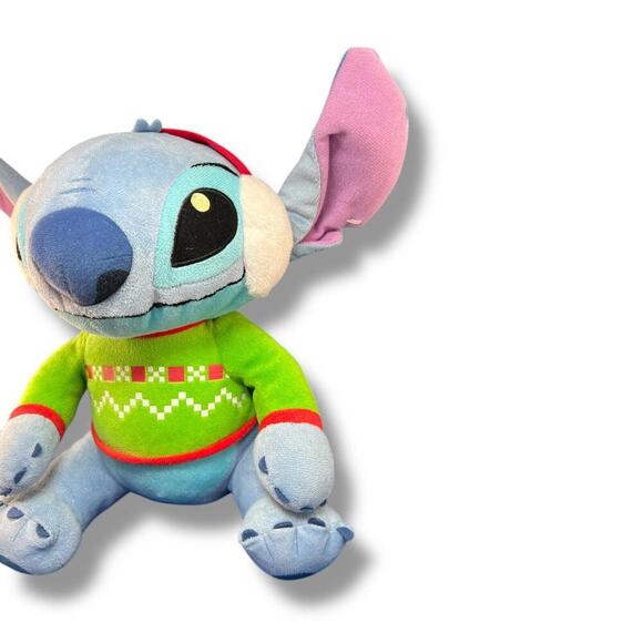 Disney Stitch 12” Christmas Holiday Festive Plush Toy 2021 Stuffed Animal - Picture 2 of 8